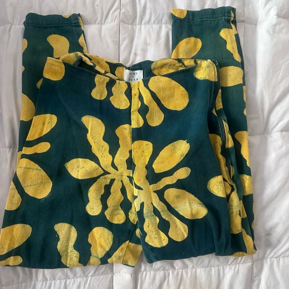 Osei Duro greeen and yellow floral pants - Picture 2 of 6